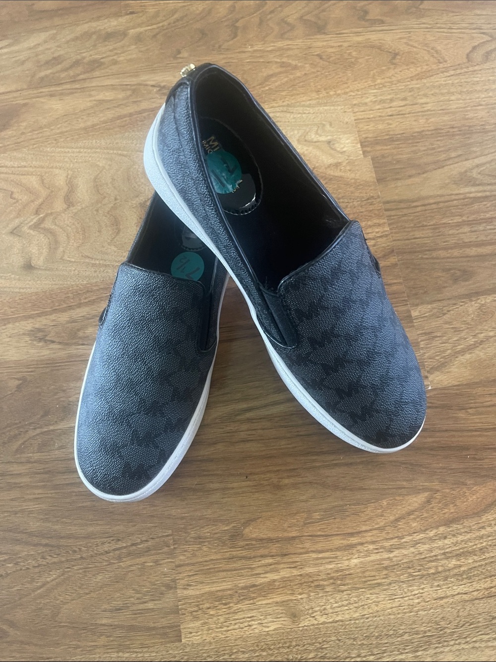 MICHAEL KOR. Woman's  Slip-On Casual Sneakers in Charcoal Gray